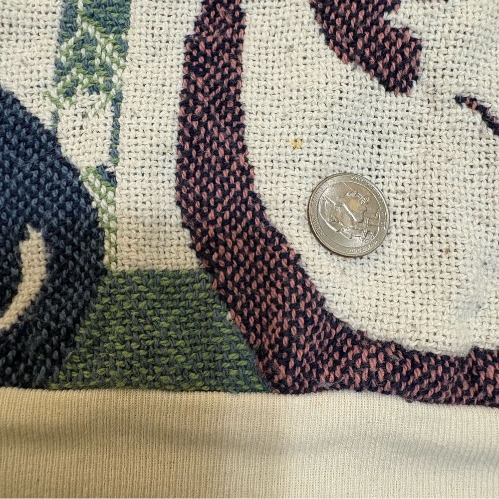 VINTAGE Sugar Street Weavers Sweatshirt Cat Tapestry Crewneck Kitty Sweater - Picture 10 of 16